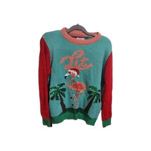 Pink Flamingo Ugly Christmas Sweater Merry Christmas Brand‎ Size S *no Light Up*